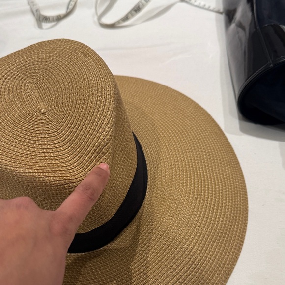 Eric Javits Tan and Black Wide-Brim Hat - Picture 6 of 8